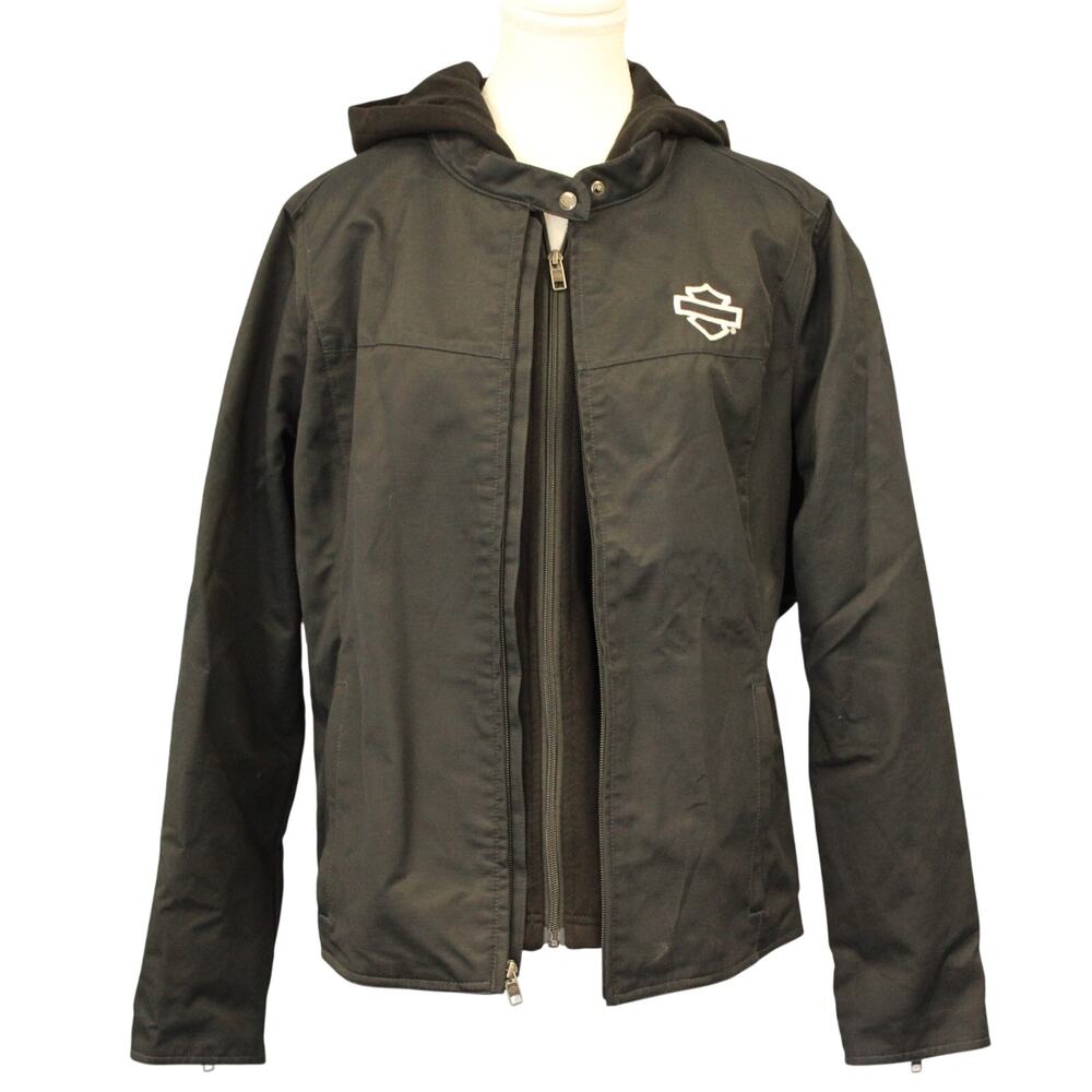 Harley-Davidson® Women's Metropolitan Convertible Jacket Black 2 XL Hoodie Vest